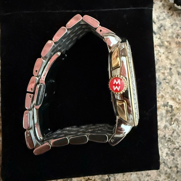 Michele Serein Diamond TwoTone Gold / Silver Swiss Watch GH11500SS -MW21A01C5966 - Picture 6 of 8